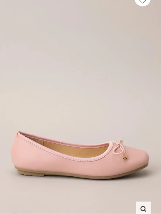 Rampage Soft Step Pink Faux Leather Slip On Ballet Flats Bow Detail Size 9.5 NEW - Picture 6 of 13